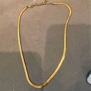 Classic Gold Herringbone Necklace for Women